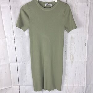 NWT Zara Olive Green Mid Dress